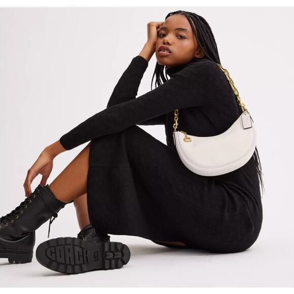 Coach Mira Shoulder Bag in Chalk White Glovetanned Leather - Picture 7 of 10